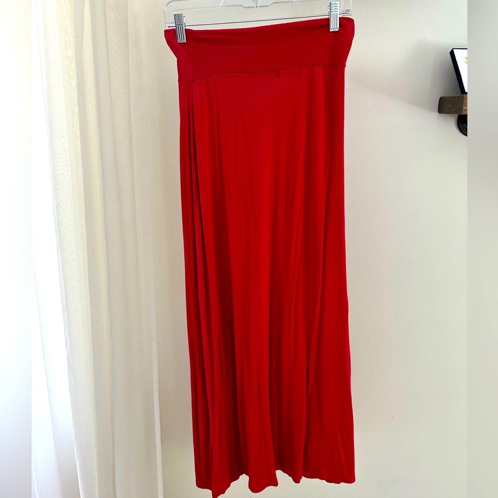 11. Red maxi skirt